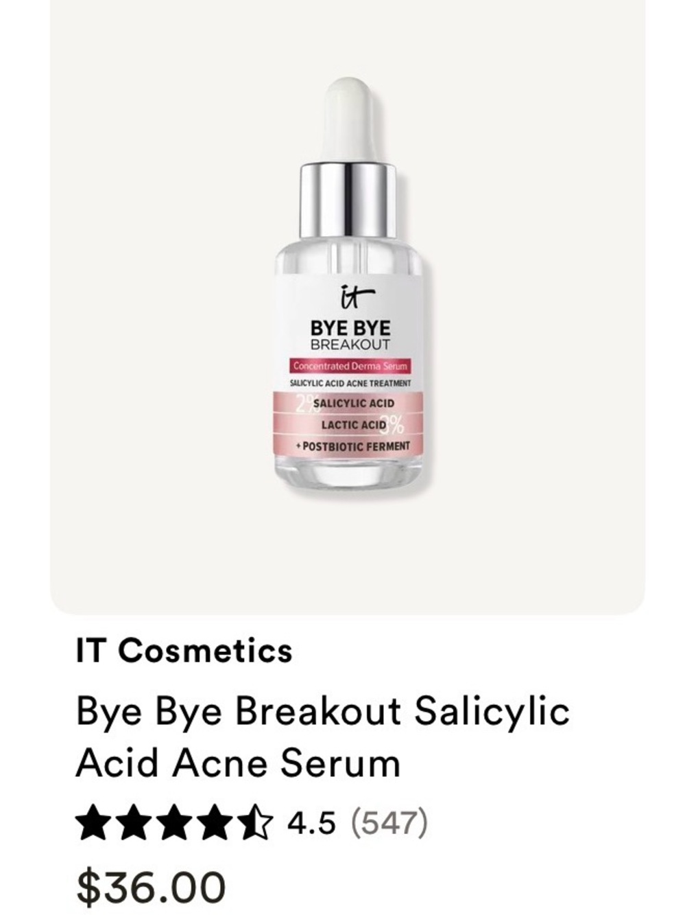it cosmetics Bye Bye Breakout Acne Serum - White, Pink